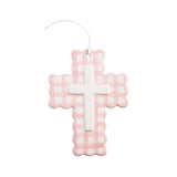 Mud Pie White Ceramic Dot Decorative Cross