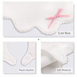 JANGANNSA 3 PCS White Flower Baby Bibs Infant Burp Clothes for Baby Girls Saliva Towel Cotton Infant Toddler Girls Bibs (3PCS-White)