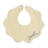 JANGANNSA 3 PCS White Flower Baby Bibs Infant Burp Clothes for Baby Girls Saliva Towel Cotton Infant Toddler Girls Bibs (3PCS-White)