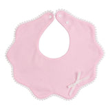 JANGANNSA 3 PCS White Flower Baby Bibs Infant Burp Clothes for Baby Girls Saliva Towel Cotton Infant Toddler Girls Bibs (3PCS-White)
