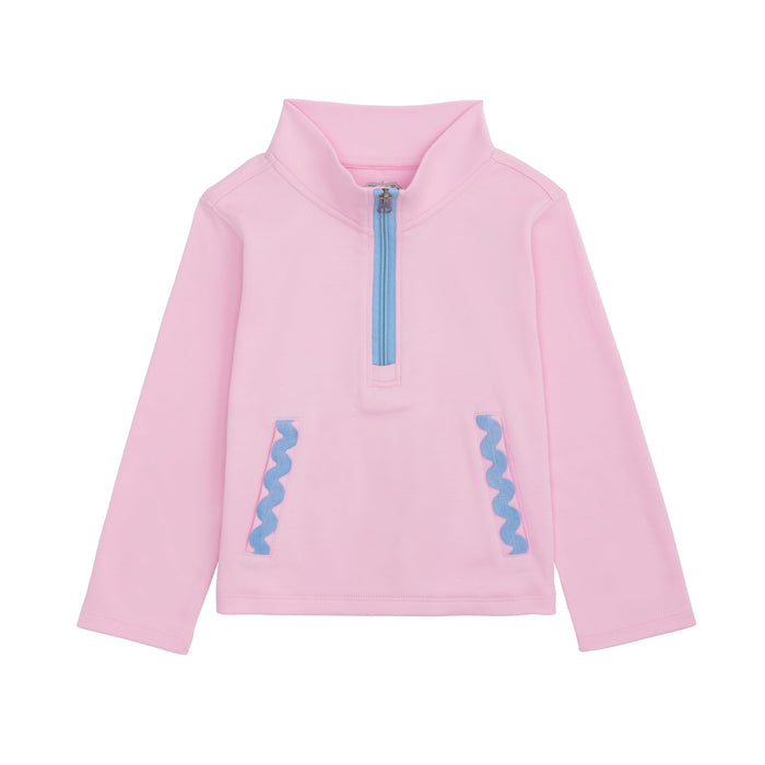 Mud Pie Toddler Girl Quarter Zip Pullover with RIC Rac