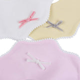 JANGANNSA 3 PCS White Flower Baby Bibs Infant Burp Clothes for Baby Girls Saliva Towel Cotton Infant Toddler Girls Bibs (3PCS-White)