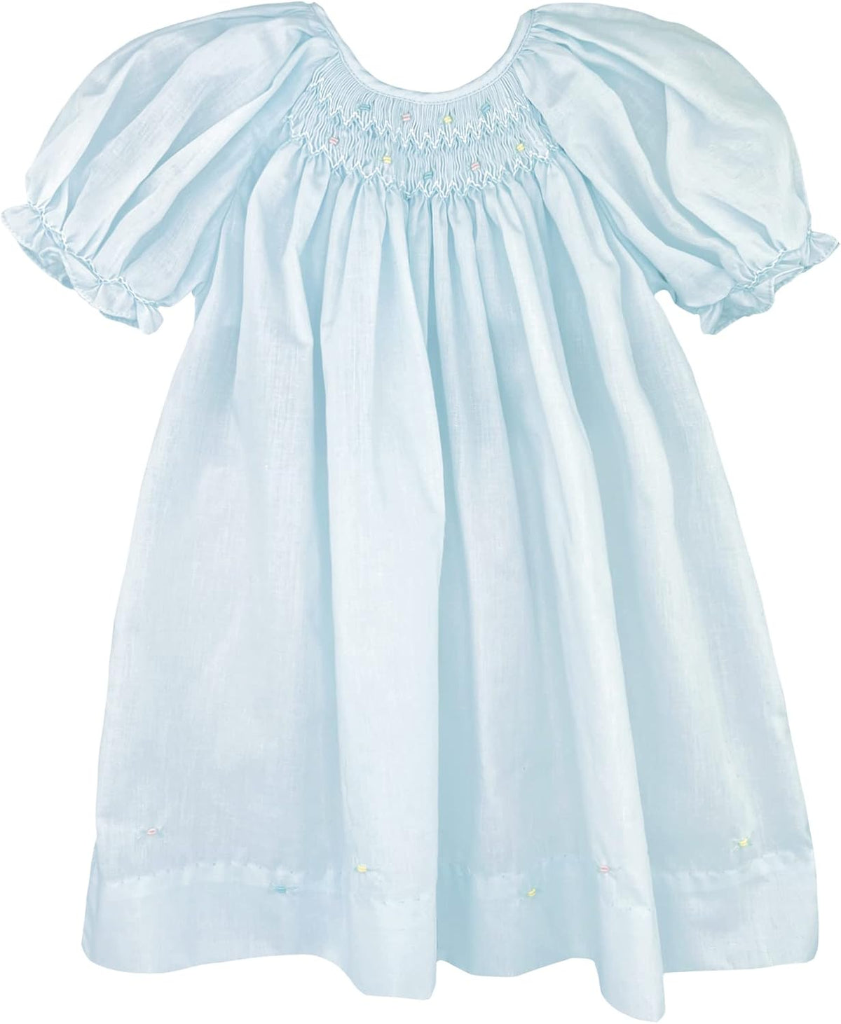 Petit Ami Baby Girls' Daydress with Embroidered Hem
