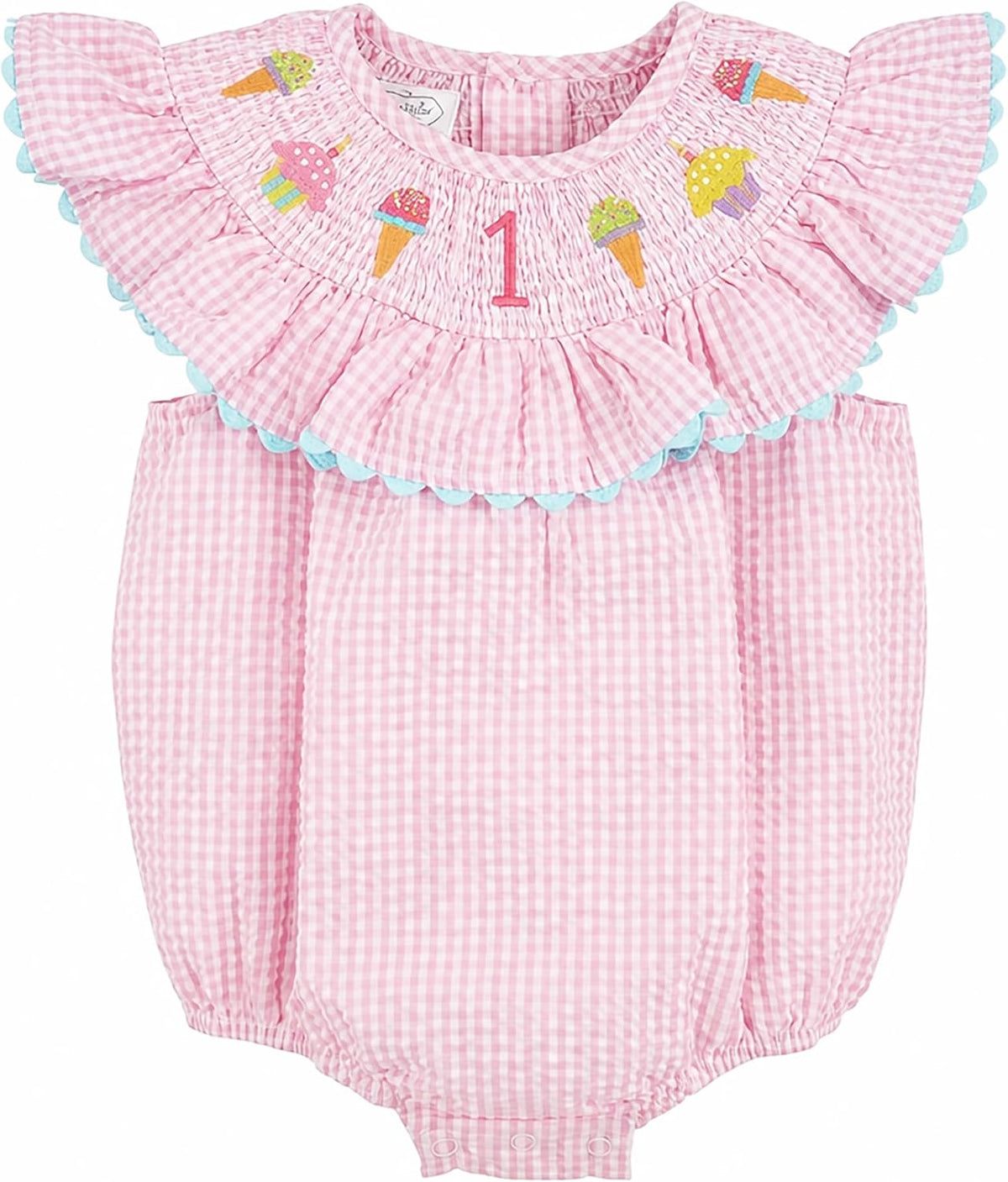 Mud Pie Baby Girls' Smocked Birthday Bubble