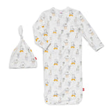 Magnetic Me Modal Newborn Sleeper Gown & Hat Set | Silky Soft Modal Fabric Sleep Sack