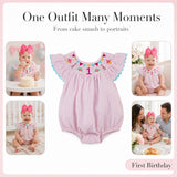 Mud Pie Baby Girls' Smocked Birthday Bubble