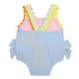 Mud Pie Baby Girl Baby Seersucker Bow One Piece Swimsuit
