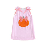 Toddler Baby Girl Holiday Outfit Striped Sleevless Tank Dress |  embroidery, bow decor, a-line dress, 6M-4Y girls
