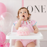 Mud Pie Baby Girls' Smocked Birthday Bubble