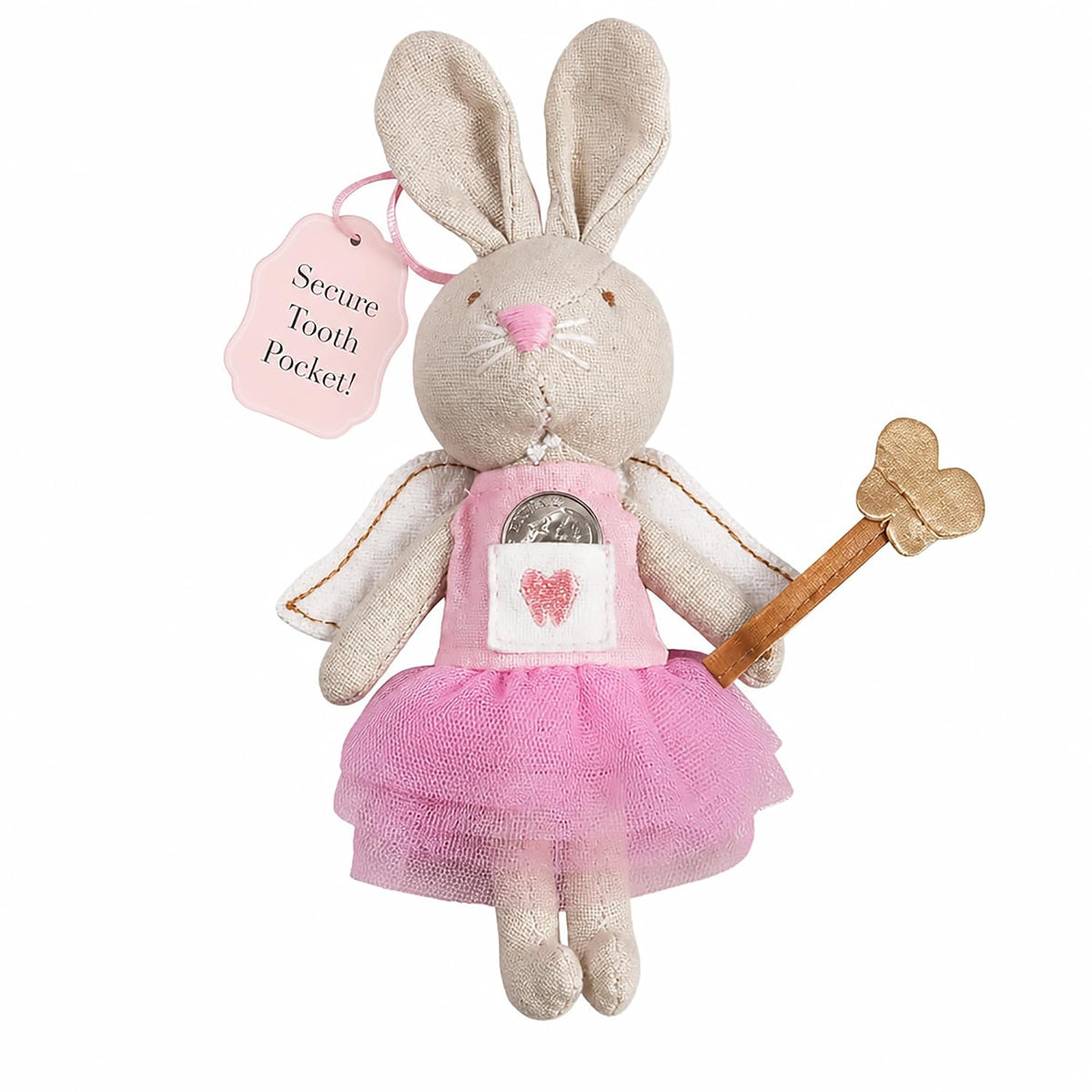 Mud Pie Little Girl Mini Tooth Fairy Bunny