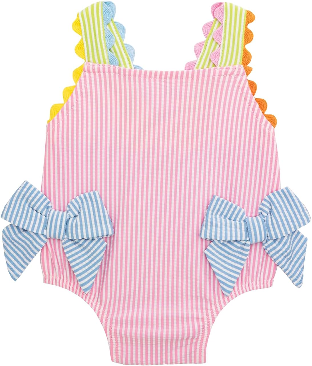 Mud Pie Baby Girl Baby Seersucker Bow One Piece Swimsuit