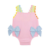 Mud Pie Baby Girl Baby Seersucker Bow One Piece Swimsuit