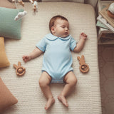 Balaflyie Bubble Romper Baby Boy Girl Cotton Collar Bodysuit Infant Top | Toddler Oversize T-shirt Romper, Scalloped/Piping Collared, Unisex Baby Embroidery Bubble, Peter Pan Collar Bodysuit Summer