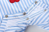 Lil cactus Blue Striped Crawfish Shortalls