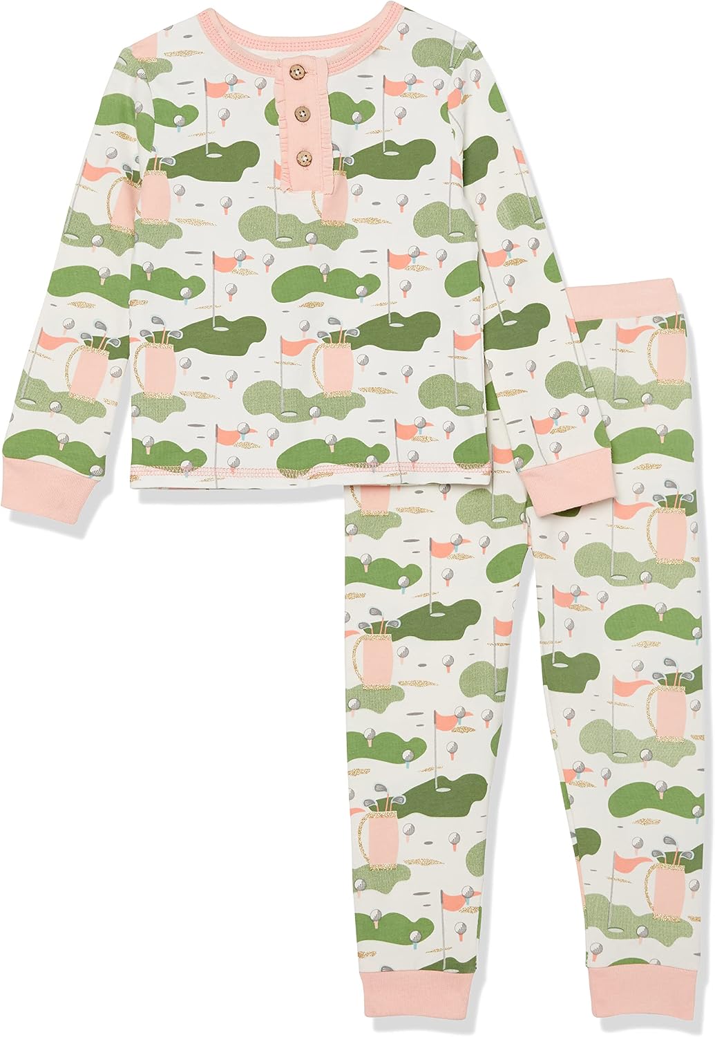 Mud Pie Girls' Mud Pie Toddler Girl Sports Pajama Set