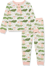 Mud Pie Girls' Mud Pie Toddler Girl Sports Pajama Set