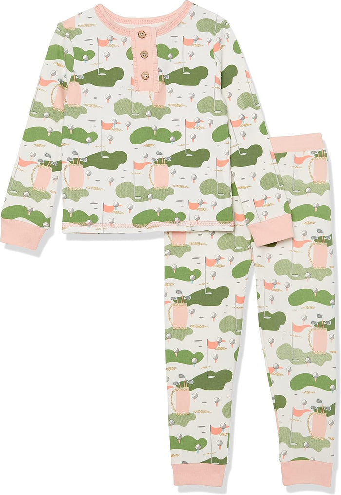 Mud Pie Girls' Mud Pie Toddler Girl Sports Pajama Set