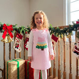 Toddler Baby Girl Holiday Outfit Striped Sleevless Tank Dress |  embroidery, bow decor, a-line dress, 6M-4Y girls