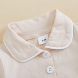 Biayxms Baby Kid Girls Ruffled Cotton Pajamas Set Long Sleeve Button Down Shirts Tops and Pants Matching 2PCS Pj Lounge Sets