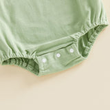 Balaflyie Bubble Romper Baby Boy Girl Cotton Collar Bodysuit Infant Top | Toddler Oversize T-shirt Romper, Scalloped/Piping Collared, Unisex Baby Embroidery Bubble, Peter Pan Collar Bodysuit Summer