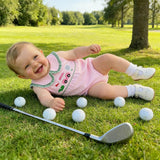 Baby Girl Clothes Newborn Golf Cart Embroidery Peter Pan Collar Sleeveless Romper Bubble Bodysuit Cute Summer Outfit