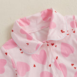 Biayxms Baby Kid Girls Ruffled Cotton Pajamas Set Long Sleeve Button Down Shirts Tops and Pants Matching 2PCS Pj Lounge Sets