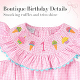 Mud Pie Baby Girls' Smocked Birthday Bubble