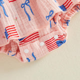 4th of July Toddler Baby Girl Outfits Forth of July USA American Flag Dress Vintage Red White and Blue Outfit