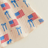 4th of July Toddler Baby Girl Outfits Forth of July USA American Flag Dress Vintage Red White and Blue Outfit