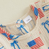 4th of July Toddler Baby Girl Outfits Forth of July USA American Flag Dress Vintage Red White and Blue Outfit