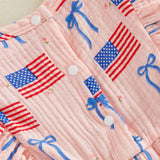 4th of July Toddler Baby Girl Outfits Forth of July USA American Flag Dress Vintage Red White and Blue Outfit