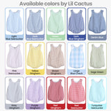 Lil cactus Baby & Toddler Boys and Girls Seersucker or Gingham One-Piece Bubble Romper Cotton Summer Outfit with Snaps Wear